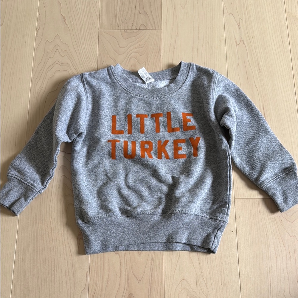 Gray 'Little Turkey' Kids Sweatshirt